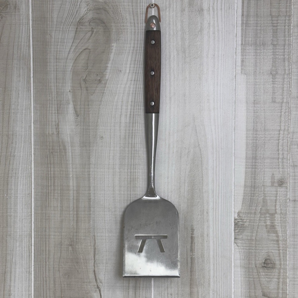 Outset QL10 Curtis Lloyd Spatula Stainless Steel Walnut Wood 20x4x0.75 Heavy